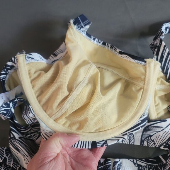 Swimsuits For All Bikini Set Womens 20 White Black Tropical Tummy Control Beach - Picture 13 of 14